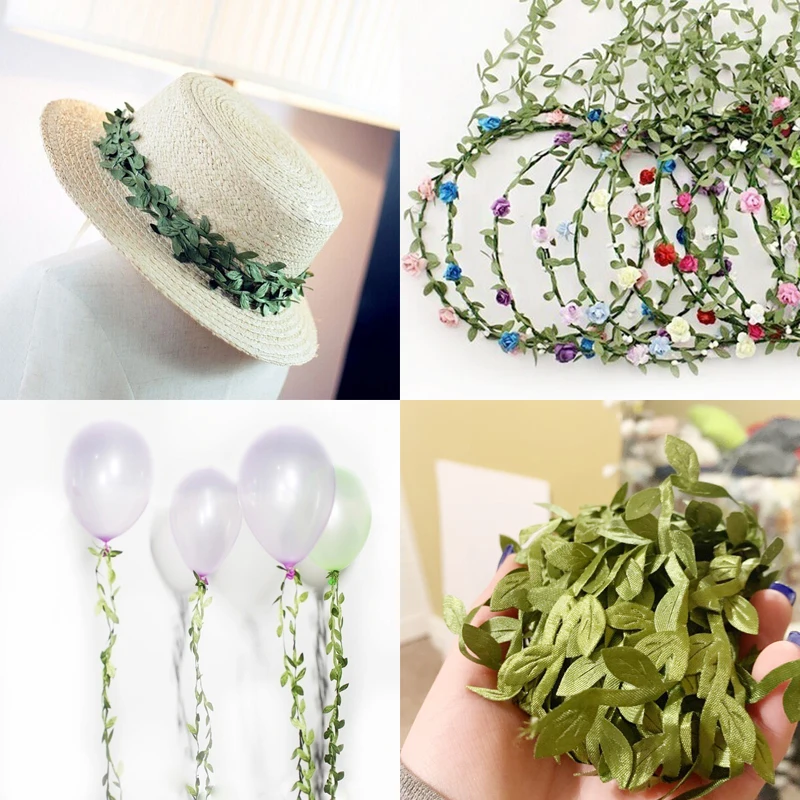 10yards Silk Leaf-Shaped Handmake Artificial Green Leaves for Wedding Decoration DIY Wreath Gift Scrapbooking Craft Fake Flower 
10yards Silk Leaf-Shaped Handmake Artificial Green Leaves for Wedding Decoration DIY Wreath Gift Scrapbooking Craft Fake Flower