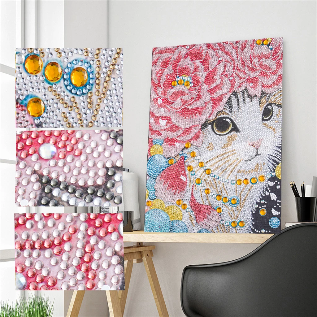JIEME Flower Cat 5D Diamond Painting Special Shaped Drill Cross Stitch Animal Full Diamond Embroidery Home Decoration Gift
JIEME Flower Cat 5D Diamond Painting Special Shaped Drill Cross Stitch Animal Full Diamond Embroidery Home Decoration Gift