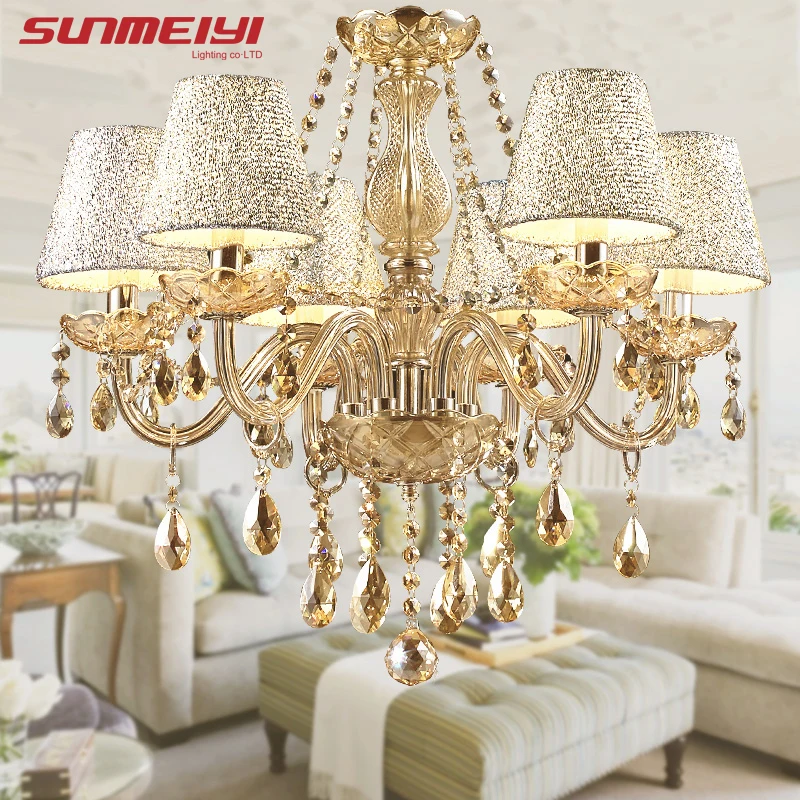 Gold LED Crystal Chandeliers Shiny Shade lustre led moderne For Bedroom Kitchen Hotel Living room Chandelier Lighting lampadari
Gold LED Crystal Chandeliers Shiny Shade lustre led moderne For Bedroom Kitchen Hotel Living room Chandelier Lighting lampadari