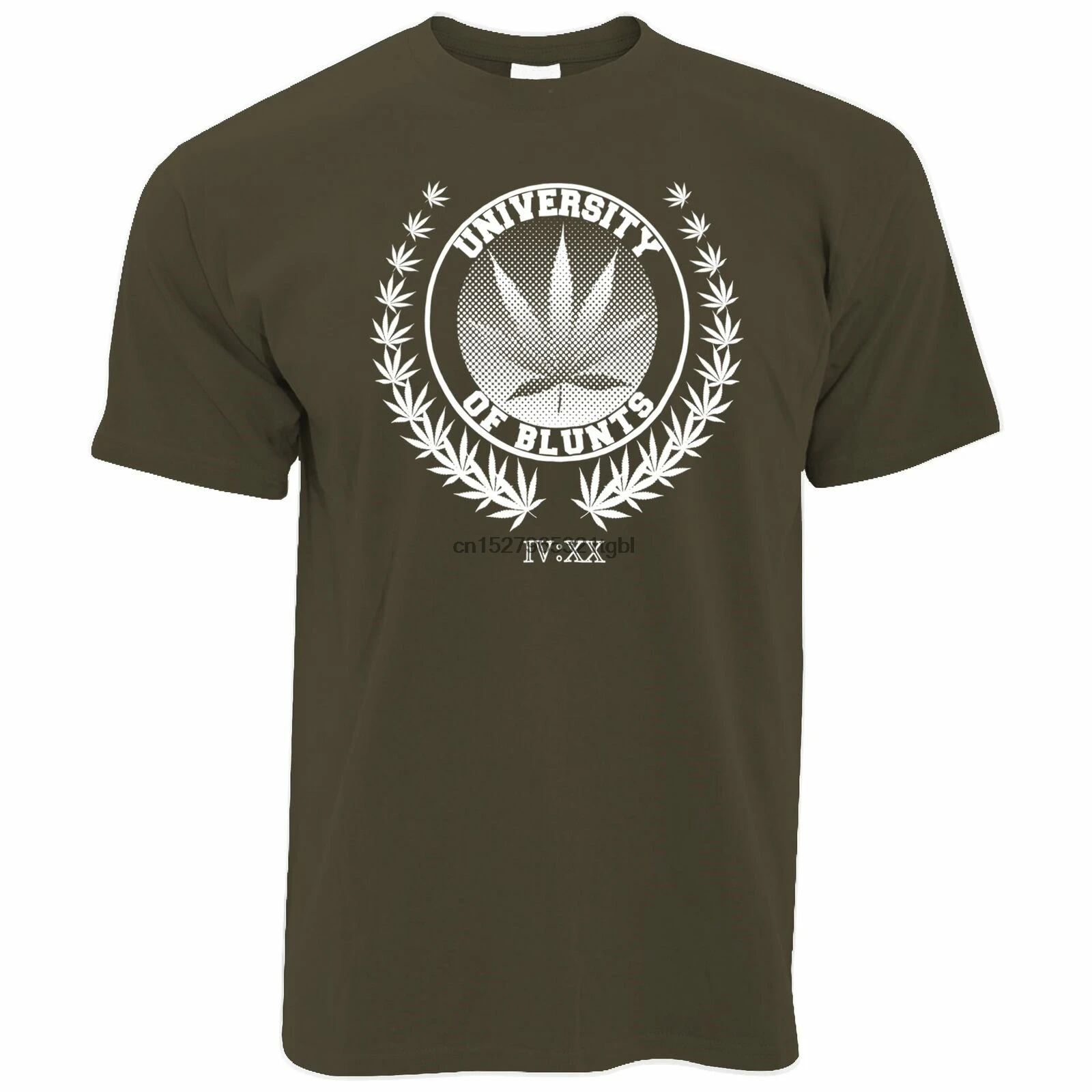 Футболка Stoner с логотипом University of Blunts IV XX 420 и культурой сорняков уличная одежда в