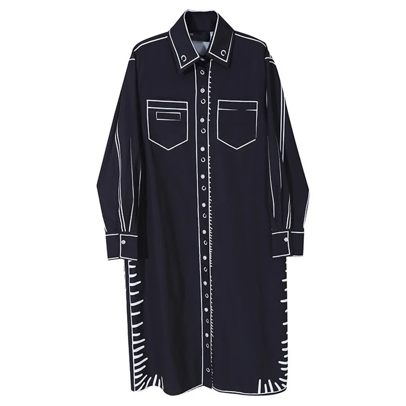 QING MO 2021 Autumn New Blouse Dress Fashion Graffiti Print Long Sleeve Dress Trend Street Style Shirt Dress Black ZWL253
QING MO 2021 Autumn New Blouse Dress Fashion Graffiti Print Long Sleeve Dress Trend Street Style Shirt Dress Black ZWL253