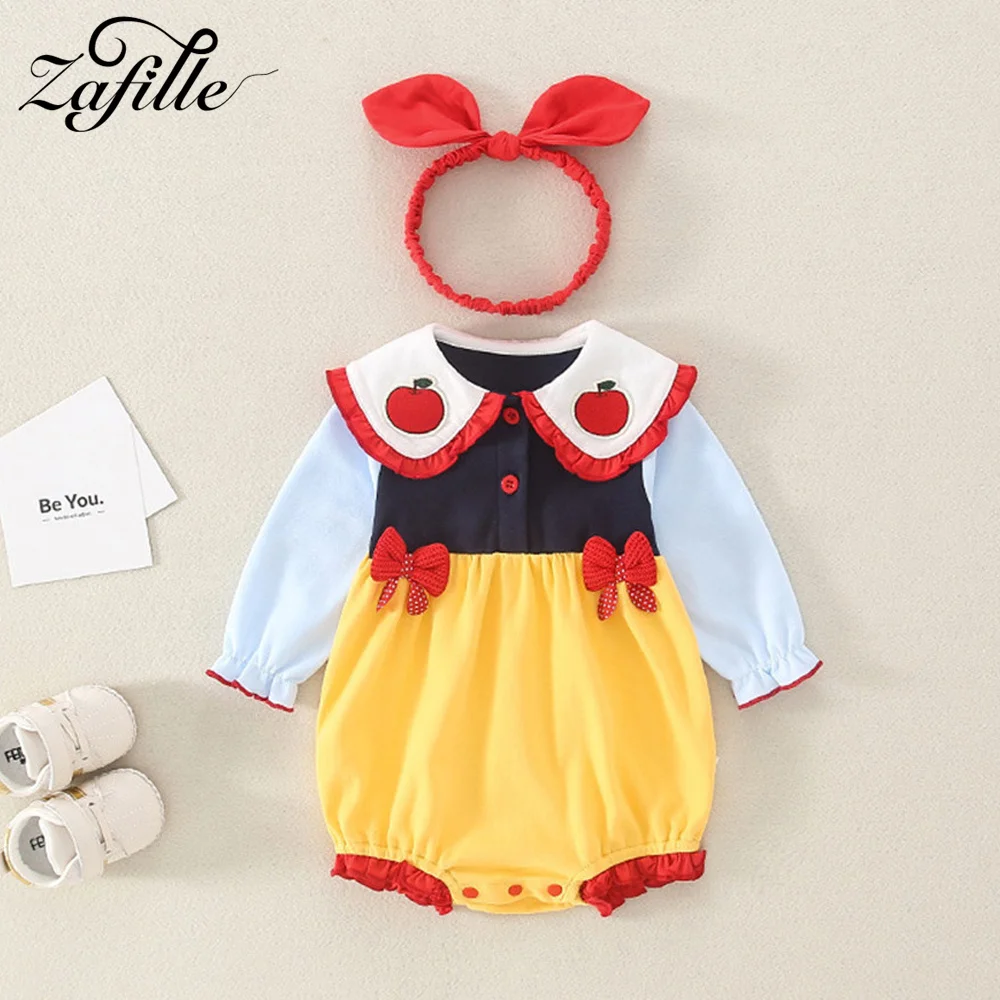 ZAFILLE Toddler Baby Girls Rompers Snow White Cosplay Costume Doll Collar Bodysuit For Newborns Summer Jumpsuit For Kids Clothes
ZAFILLE Toddler Baby Girls Rompers Snow White Cosplay Costume Doll Collar Bodysuit For Newborns Summer Jumpsuit For Kids Clothes
