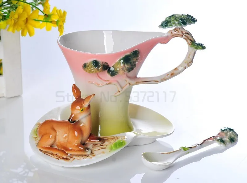 Enamel Porcelain Butterfly Flower Coffee Cup, Saucer and Spoon Set Couple's Wedding Birthday Creative European Gift
Enamel Porcelain Butterfly Flower Coffee Cup, Saucer and Spoon Set Couple's Wedding Birthday Creative European Gift