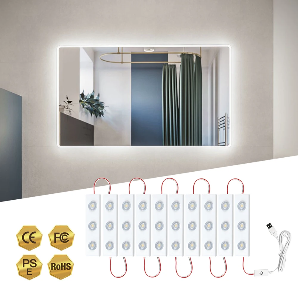 Makeup Mirror Light Vanity Light Hand Sweep Sensor LED Wall Lamp Dimmable Dressing Table LED Mirror Light Makeup Cabinet USB
Makeup Mirror Light Vanity Light Hand Sweep Sensor LED Wall Lamp Dimmable Dressing Table LED Mirror Light Makeup Cabinet USB