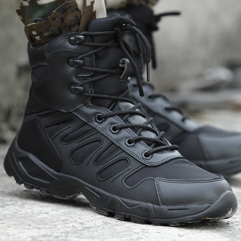 

Men's Boots Hiking Shoes Men Brand Military Super Light Combat Boots Special Force Tactical Desert Ankle Boots Botas Masculina
