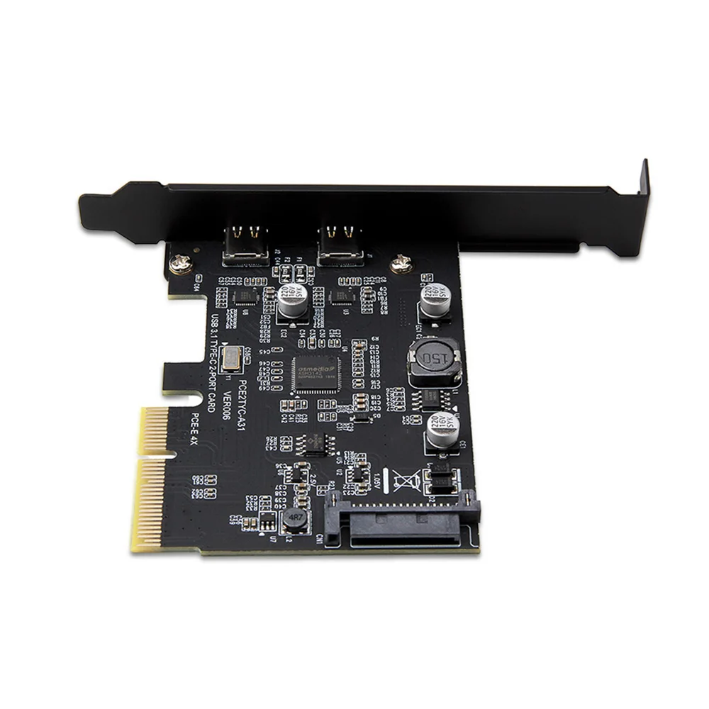USB3.1 Expansion Card PCI-E 4X to Dual Type-C Adapter Card Converter Card 10Gbps Bandwidth Support Hot Plugging
USB3.1 Expansion Card PCI-E 4X to Dual Type-C Adapter Card Converter Card 10Gbps Bandwidth Support Hot Plugging