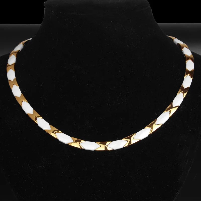 Black magnetic stainless steel personality black ceramic collar necklace 210325-34
Black magnetic stainless steel personality black ceramic collar necklace 210325-34