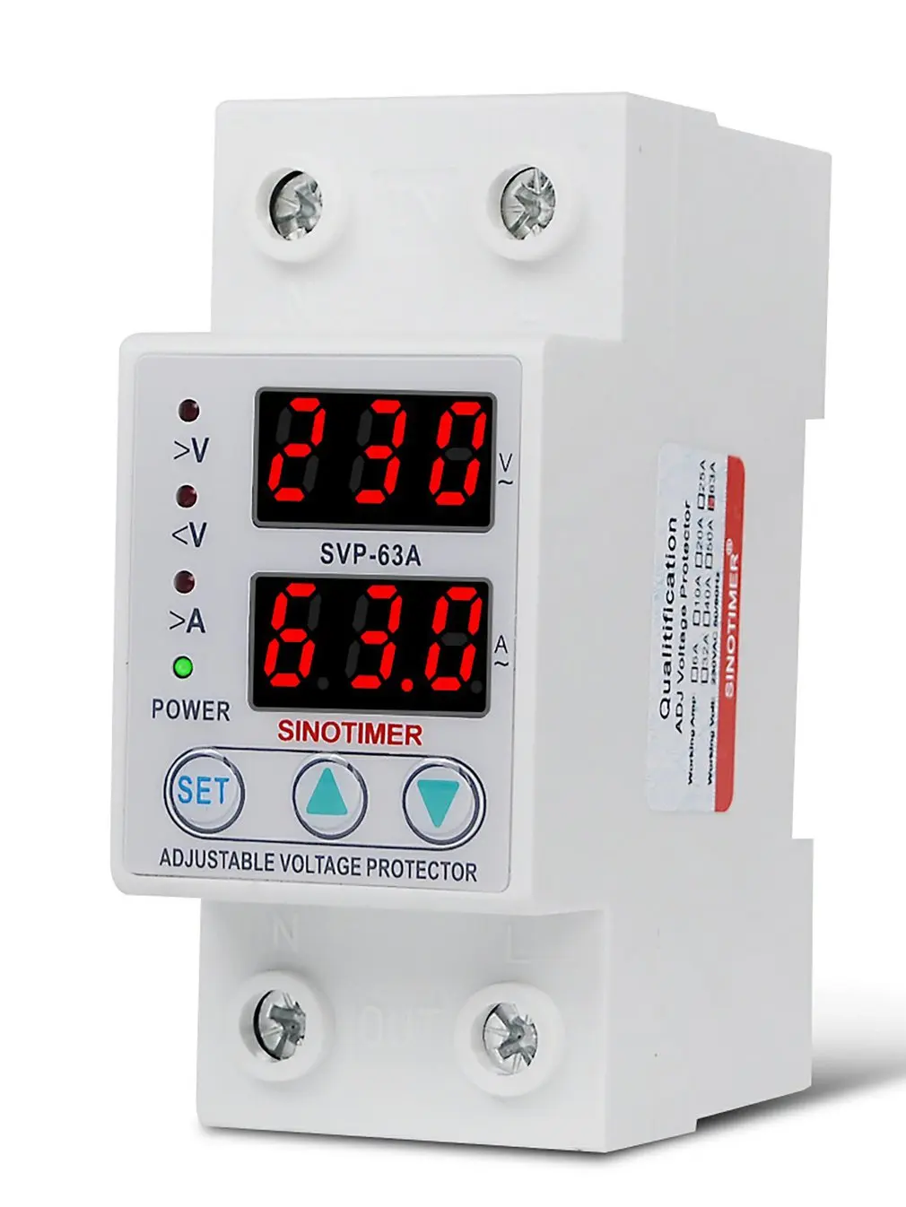 220V AC 63A Automatic Self-connectiong Over Or Under Voltage Protection Relay Protectors With Current Overload Protection
220V AC 63A Automatic Self-connectiong Over Or Under Voltage Protection Relay Protectors With Current Overload Protection