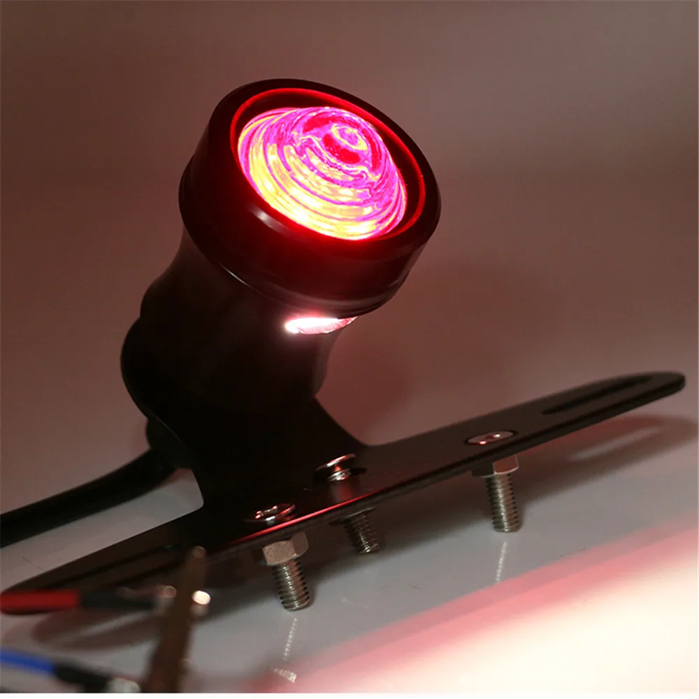 Motowerks Retro LED Motorcycle Tail Light Assembly Convex Len License Plate Holder Brake Stop Lamp Taillight Motor Accessories
Motowerks Retro LED Motorcycle Tail Light Assembly Convex Len License Plate Holder Brake Stop Lamp Taillight Motor Accessories
