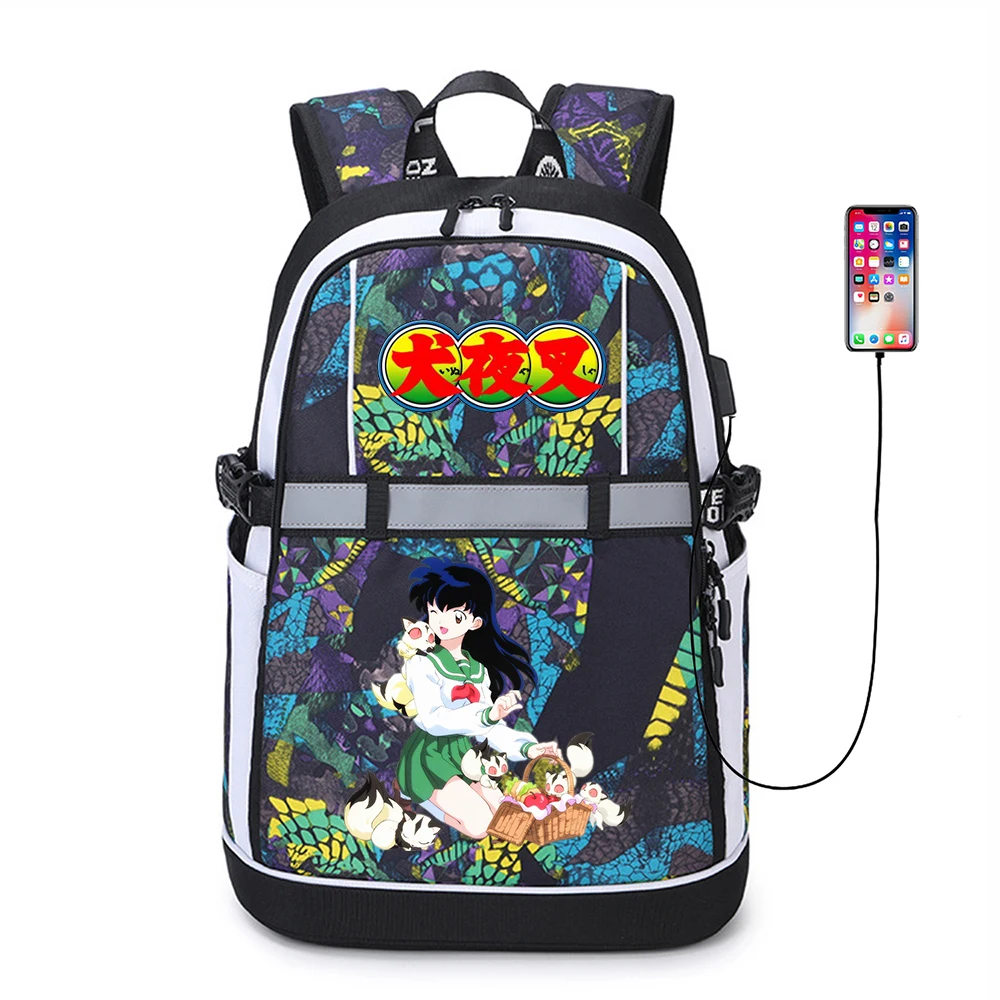 Anime Inuyasha Cartoon USB Backpack Student Teenger Reflective Stripe Oxford Zipper Casual Bookbag Knapsack Schoolbag Bag
Anime Inuyasha Cartoon USB Backpack Student Teenger Reflective Stripe Oxford Zipper Casual Bookbag Knapsack Schoolbag Bag