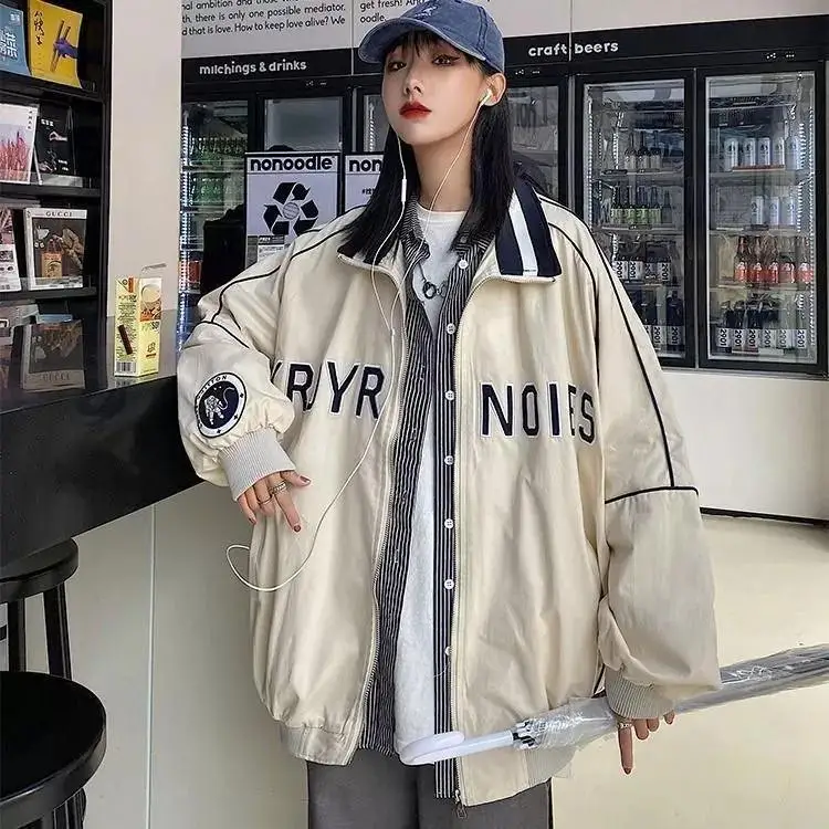 Women's baseball uniform jacket spring and autumn 2021 new style Korean loose student thin jacket jacket
Women's baseball uniform jacket spring and autumn 2021 new style Korean loose student thin jacket jacket