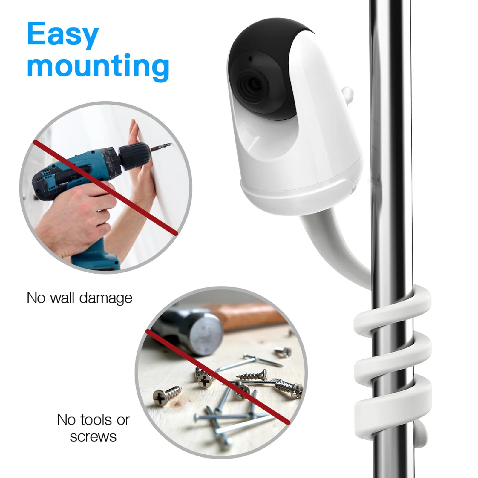 DF-1078+DF-3033 Baby Monitor Mount Bracket For VAVA Baby Monitor 720P Baby Monitor Baby Cradle Mount Holder Without Tools
DF-1078+DF-3033 Baby Monitor Mount Bracket For VAVA Baby Monitor 720P Baby Monitor Baby Cradle Mount Holder Without Tools