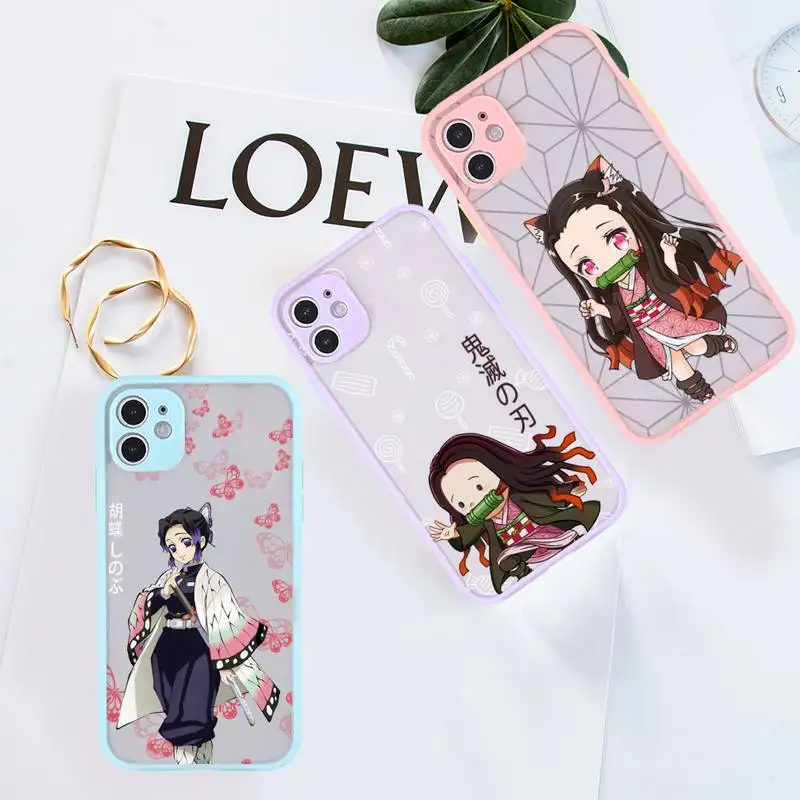Demon Slayer Phone Case For iPhone 12 11 Mini Pro XR XS Max 7 8 Plus X Matte transparent Purple Back Cover
Demon Slayer Phone Case For iPhone 12 11 Mini Pro XR XS Max 7 8 Plus X Matte transparent Purple Back Cover