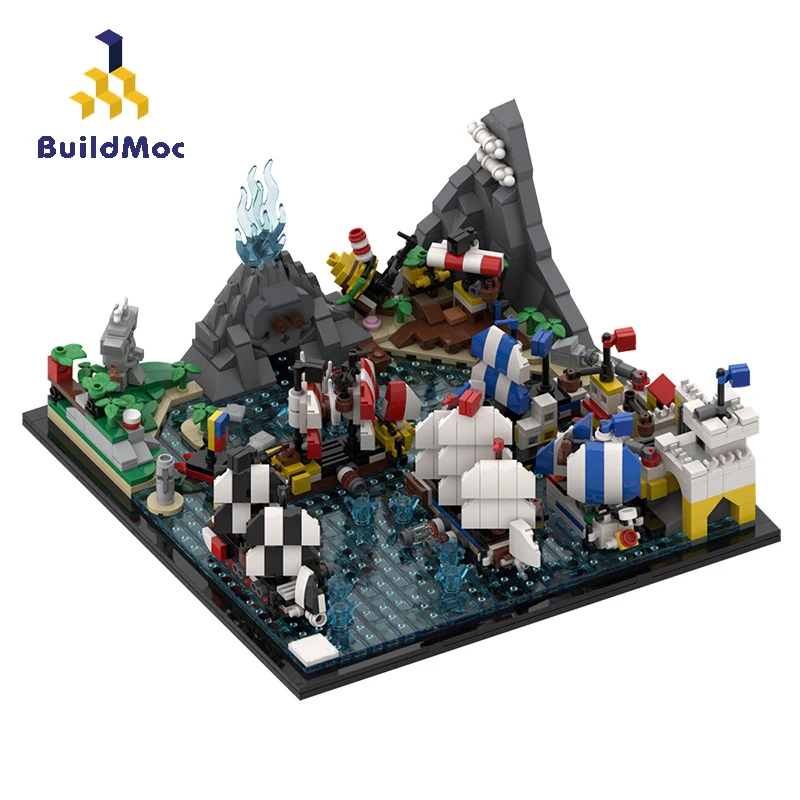 BuildMoc Pirate Ship Sets Island Architecture Ideas House City Building Blocks Bricks Expert Toys For Children
BuildMoc Pirate Ship Sets Island Architecture Ideas House City Building Blocks Bricks Expert Toys For Children