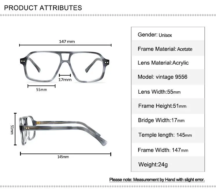 Pilot Design Acetate Glasses Frame Vintage Men Full Rim Optical Eyewear Brand Designer Clear Lens Retro Myopia Eyeglasses Women
Pilot Design Acetate Glasses Frame Vintage Men Full Rim Optical Eyewear Brand Designer Clear Lens Retro Myopia Eyeglasses Women