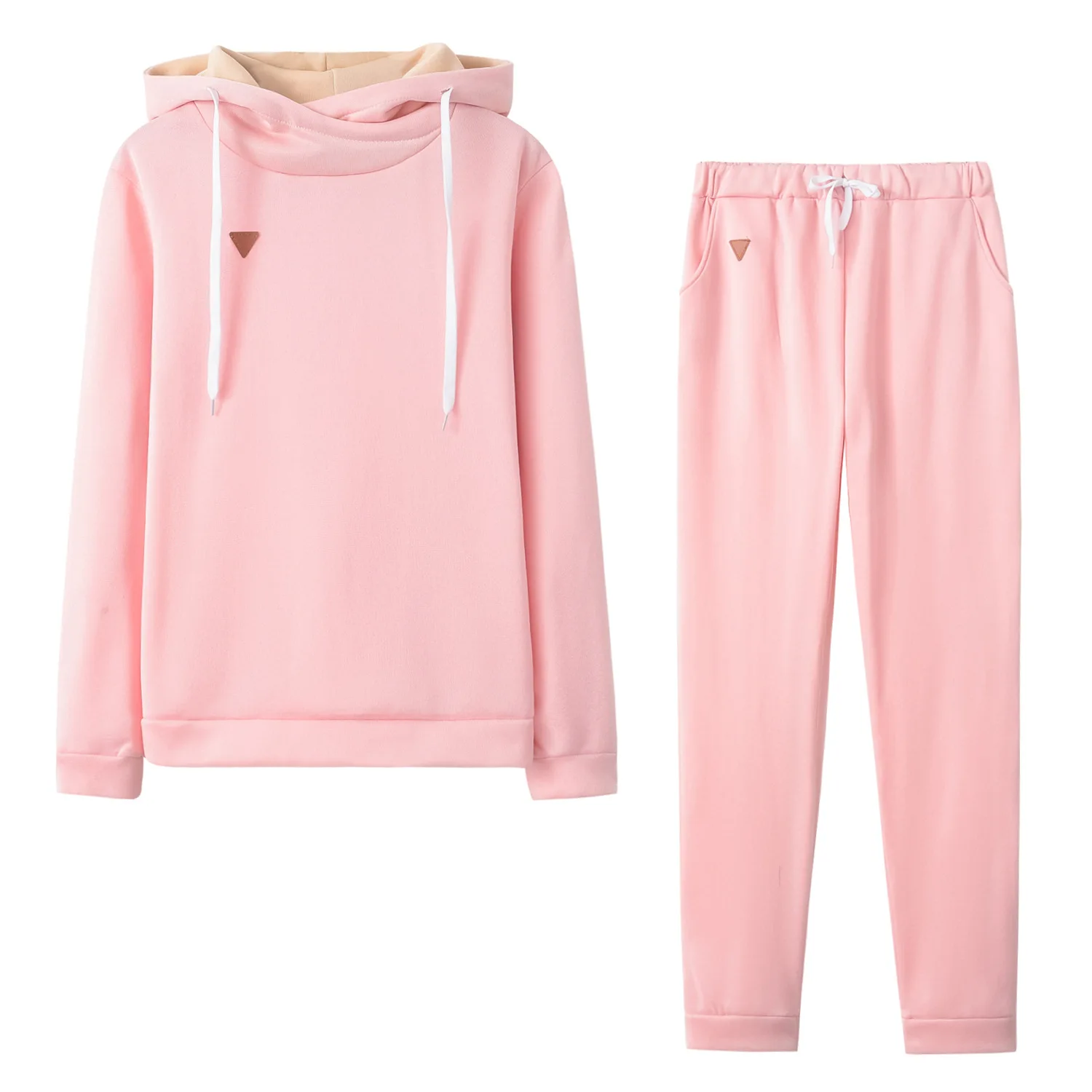 Donsignet Women's Suit New Fashion Spring and Autumn Hooded Collar Pullover Long Sleeve Fleece Solid Color 2-piece Suit
Donsignet Women's Suit New Fashion Spring and Autumn Hooded Collar Pullover Long Sleeve Fleece Solid Color 2-piece Suit