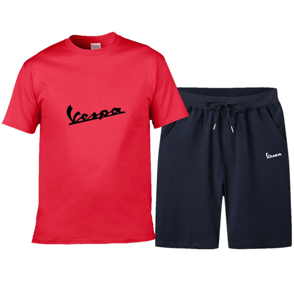 New Summer Fashion Men's Vespa Logo Short Sleeved T-shirt + Shorts Suits 2 Piece Sets Casual Fashion Printed Sportsuit
New Summer Fashion Men's Vespa Logo Short Sleeved T-shirt + Shorts Suits 2 Piece Sets Casual Fashion Printed Sportsuit
