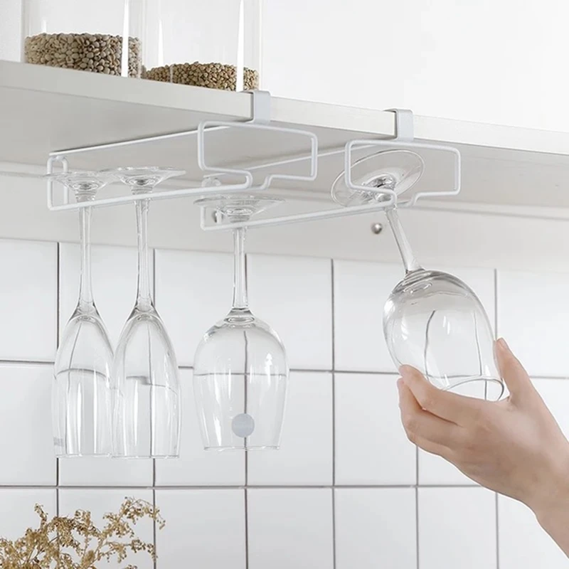 Stemware Inverted Storage Shelf Wine Glass Holder Hanging Iron Rack Champagne Goblet Cup Under Cupboard
Stemware Inverted Storage Shelf Wine Glass Holder Hanging Iron Rack Champagne Goblet Cup Under Cupboard