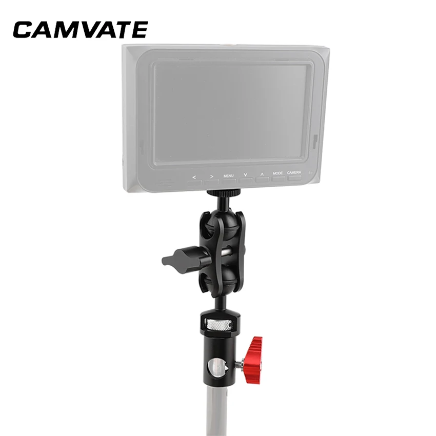 CAMVATE Versatile Magic Arm Double Ball Head 1/4"-20 Thread Screw Mount + Light Stand Head Adapter For On-camera Monitor C2483
CAMVATE Versatile Magic Arm Double Ball Head 1/4"-20 Thread Screw Mount + Light Stand Head Adapter For On-camera Monitor C2483