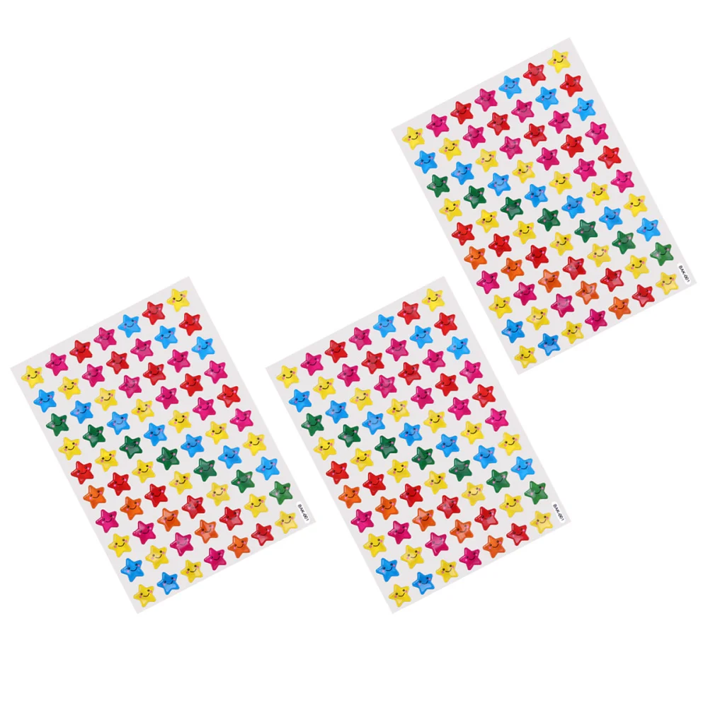 3 Sheets of Self Adhesive Assorted Color Smile Face Star Stickers 210 Reward Stickers Students Rewards Teachers Supplies
3 Sheets of Self Adhesive Assorted Color Smile Face Star Stickers 210 Reward Stickers Students Rewards Teachers Supplies