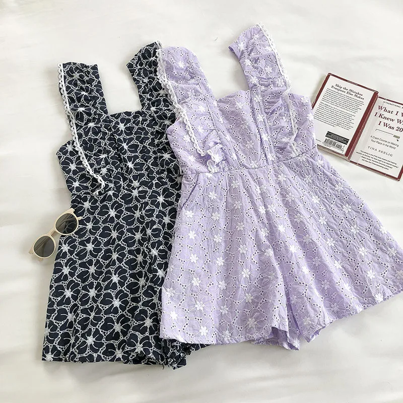New Summer Women Jk Playsuits Short Sleeve Square Neck Lovely Lace Hollow Out Jumpsuit Young Girl Romper Sweet Maid Overalls
New Summer Women Jk Playsuits Short Sleeve Square Neck Lovely Lace Hollow Out Jumpsuit Young Girl Romper Sweet Maid Overalls