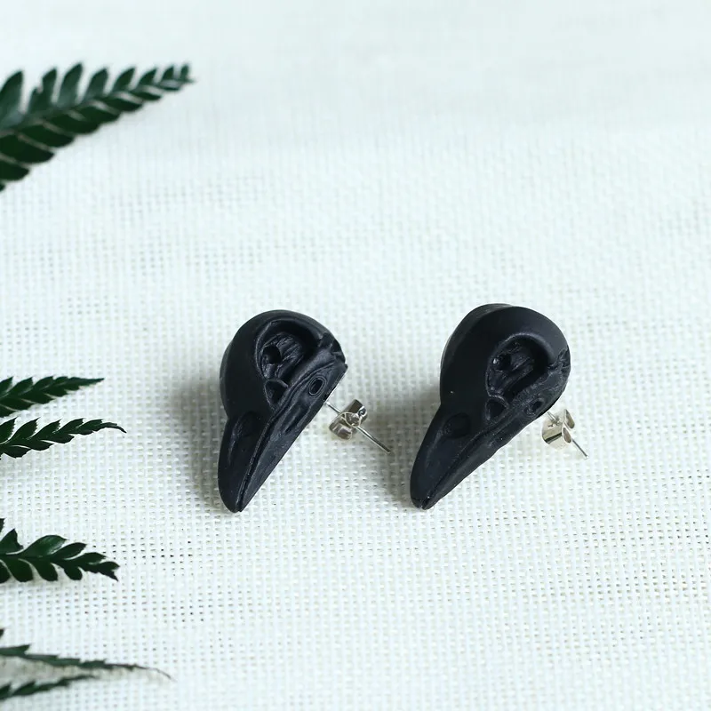 Raven Skull Earrings, Pierced Ears, Ear Lobe, Studs, Gifts, Halloween, Black, Skull, Gifts,Dark Style,Unique Handmade Jewelry
Raven Skull Earrings, Pierced Ears, Ear Lobe, Studs, Gifts, Halloween, Black, Skull, Gifts,Dark Style,Unique Handmade Jewelry