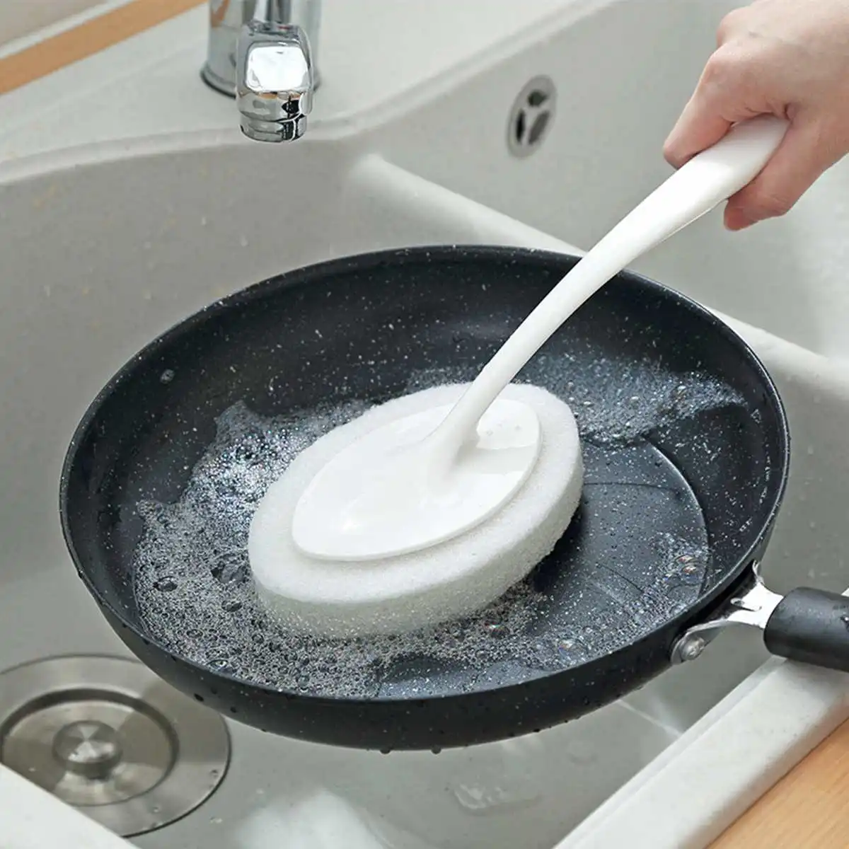 1 Long Handle Toilet Brush With 5 Cleaning Sponge For Dishwashing Kitchen Bathroom Window Wash Cleaning Eraser Sponge Brush Tool
1 Long Handle Toilet Brush With 5 Cleaning Sponge For Dishwashing Kitchen Bathroom Window Wash Cleaning Eraser Sponge Brush Tool
