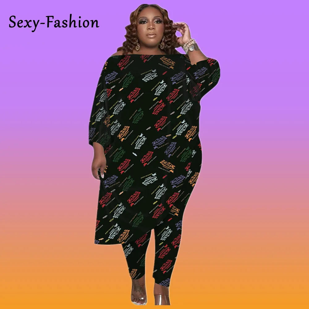 Женская Осенняя одежда, комплекты больших размеров, женский модный топ с принтом и брюки, костюмы из двух предметов
Женская Осенняя одежда, комплекты больших размеров, женский модный топ с принтом и брюки, костюмы из двух предметов