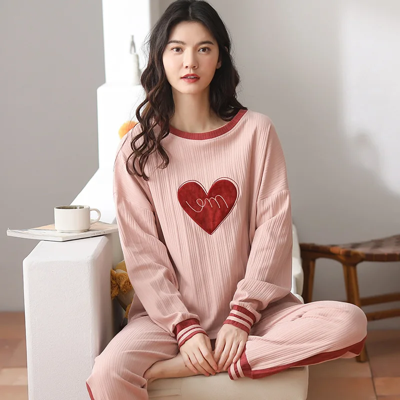 New Pajamas Ladies Spring Autumn 100% Cotton Long-Sleeved Korean Casual Loose Two-Piece Suit Luxury Nightwear Pyjamas Sleepwear
New Pajamas Ladies Spring Autumn 100% Cotton Long-Sleeved Korean Casual Loose Two-Piece Suit Luxury Nightwear Pyjamas Sleepwear