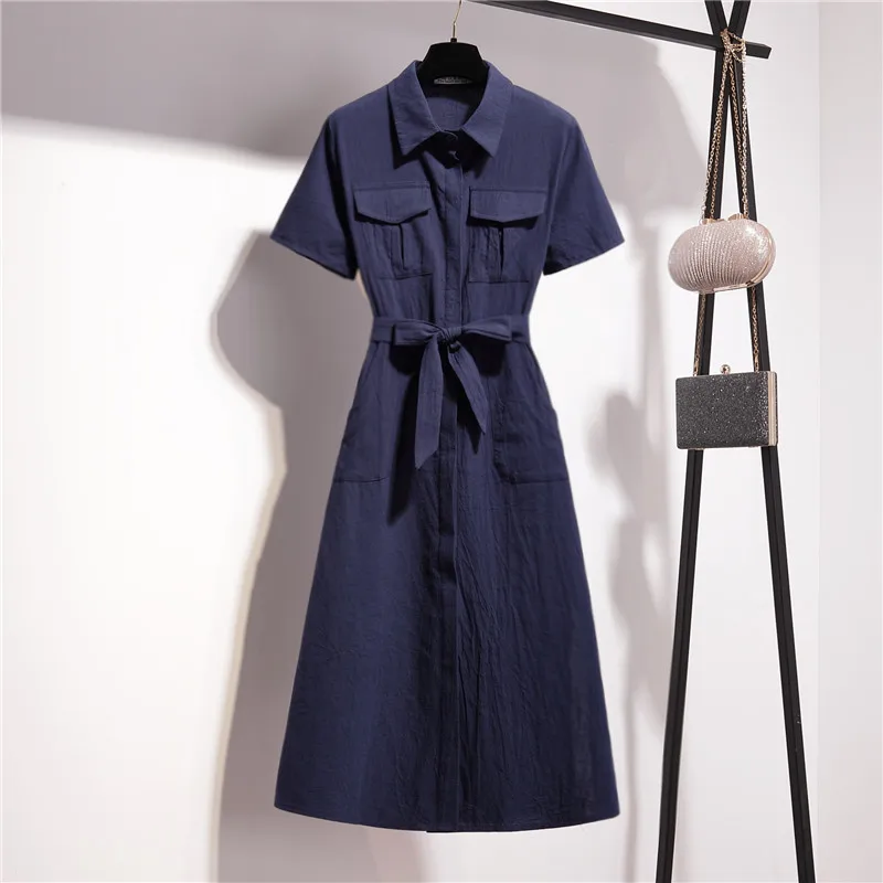 New Summer Dress Women High Waist A-line Temperament Shirt Vestidos Female Korean Blue Bow Single breasted Dress 2020 Mujer Q6
New Summer Dress Women High Waist A-line Temperament Shirt Vestidos Female Korean Blue Bow Single breasted Dress 2020 Mujer Q6
