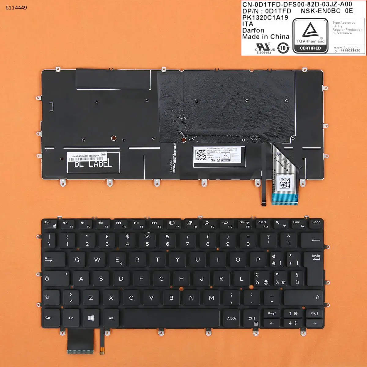 IT Italian New Replacement Keyboard for DELL XPS 13 9370 9380 Laptop with Backlit NO Frame
IT Italian New Replacement Keyboard for DELL XPS 13 9370 9380 Laptop with Backlit NO Frame