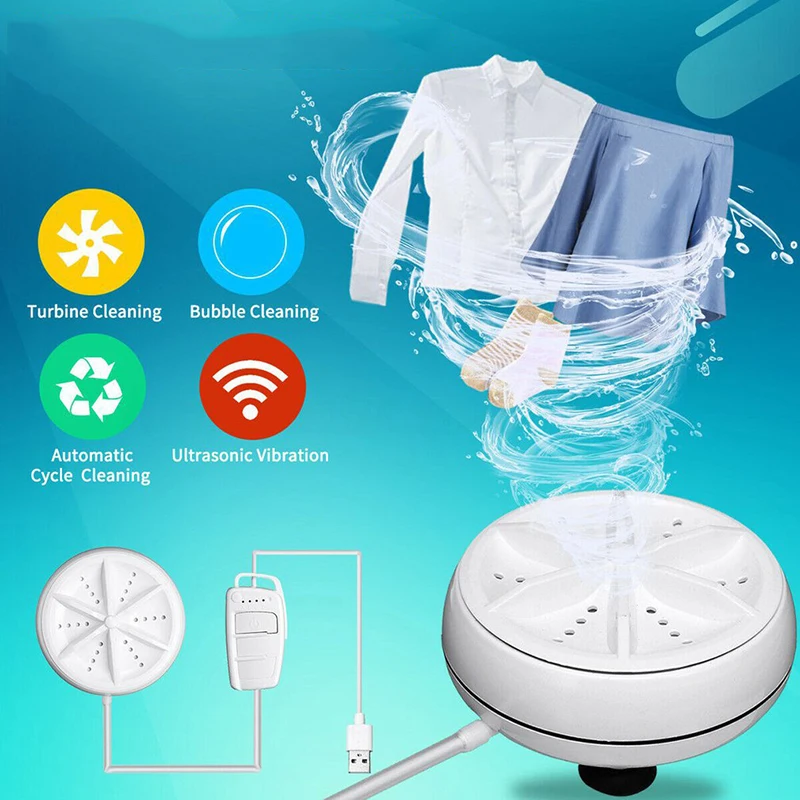 2 in 1 Ultrasonic Turbo Washing Machine Portable Mini Clothing Cleaning Washer With USB Powered Removes Dirt For Travel Home
2 in 1 Ultrasonic Turbo Washing Machine Portable Mini Clothing Cleaning Washer With USB Powered Removes Dirt For Travel Home