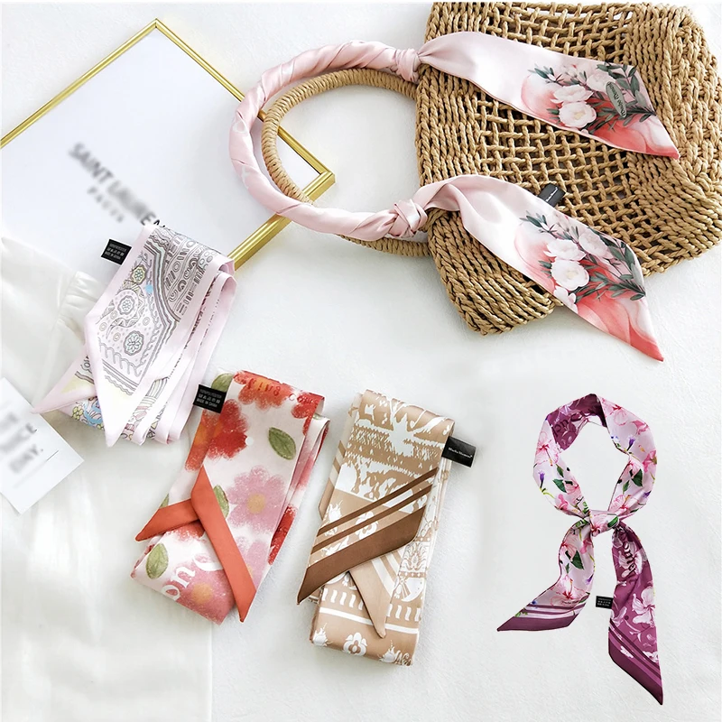 DIY Handle Bag Ribbons Long Small Silk Scarf Women Head Neck Scarves Headband Long Skinny For Hair Women Vintage Satin Scarf
DIY Handle Bag Ribbons Long Small Silk Scarf Women Head Neck Scarves Headband Long Skinny For Hair Women Vintage Satin Scarf