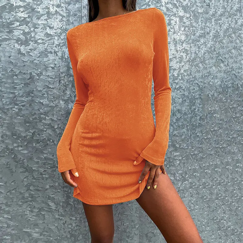 Mini Dresses Nightclub Slim Dress Backless Slit Hollow Out Lace Design All-Match Retro Long Sleeve Pullover Women Solid Color
Mini Dresses Nightclub Slim Dress Backless Slit Hollow Out Lace Design All-Match Retro Long Sleeve Pullover Women Solid Color