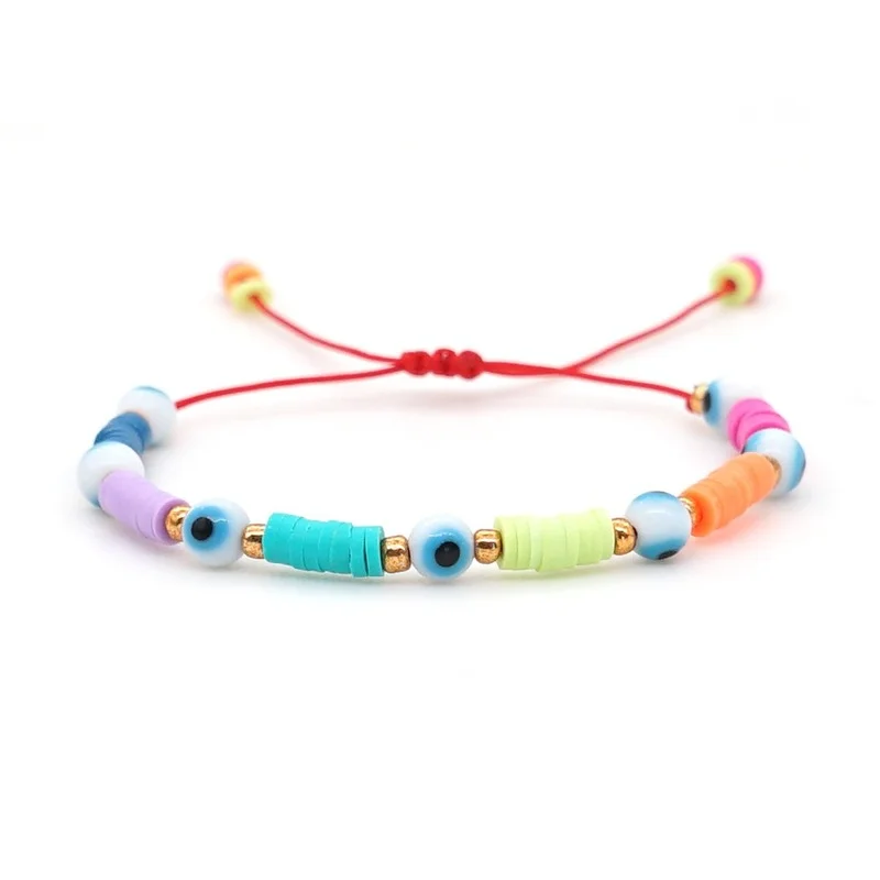 Colorful Polymer Clay Beads Lucky Evil Eye Bracelet Women Bohemian Adjustable Rope Couple Bracelets Bangles Jewelry for Women
Colorful Polymer Clay Beads Lucky Evil Eye Bracelet Women Bohemian Adjustable Rope Couple Bracelets Bangles Jewelry for Women