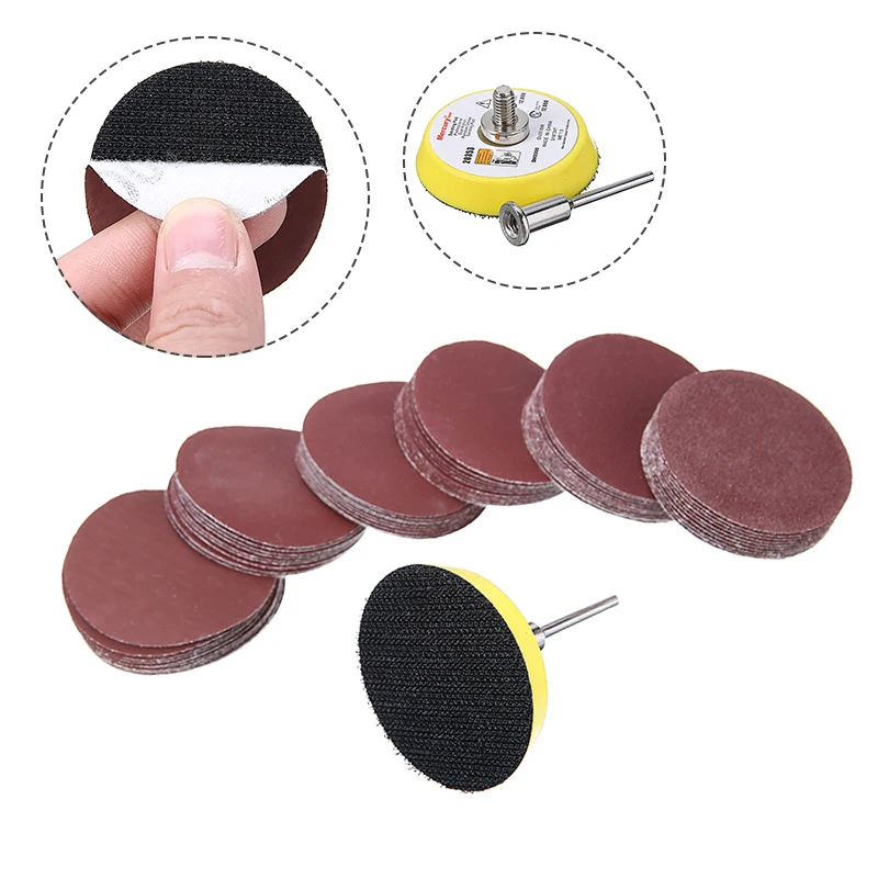 60 шт. шлифовальные диски 100/240/600/800/1000/2000 Grits + 50 мм|sandpaper disc|sanding padsanding discs |