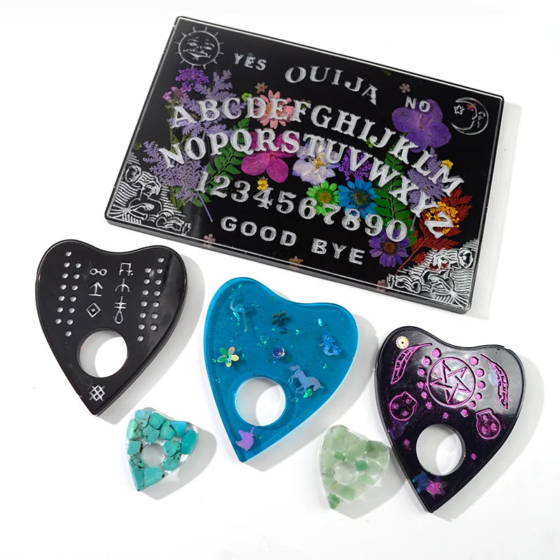 NEW Divination Board Psychic Needle Mold Diy Crystal Epoxy Resin Psychic Board Triangle Love Table Silicone Mould for Wholesale
NEW Divination Board Psychic Needle Mold Diy Crystal Epoxy Resin Psychic Board Triangle Love Table Silicone Mould for Wholesale