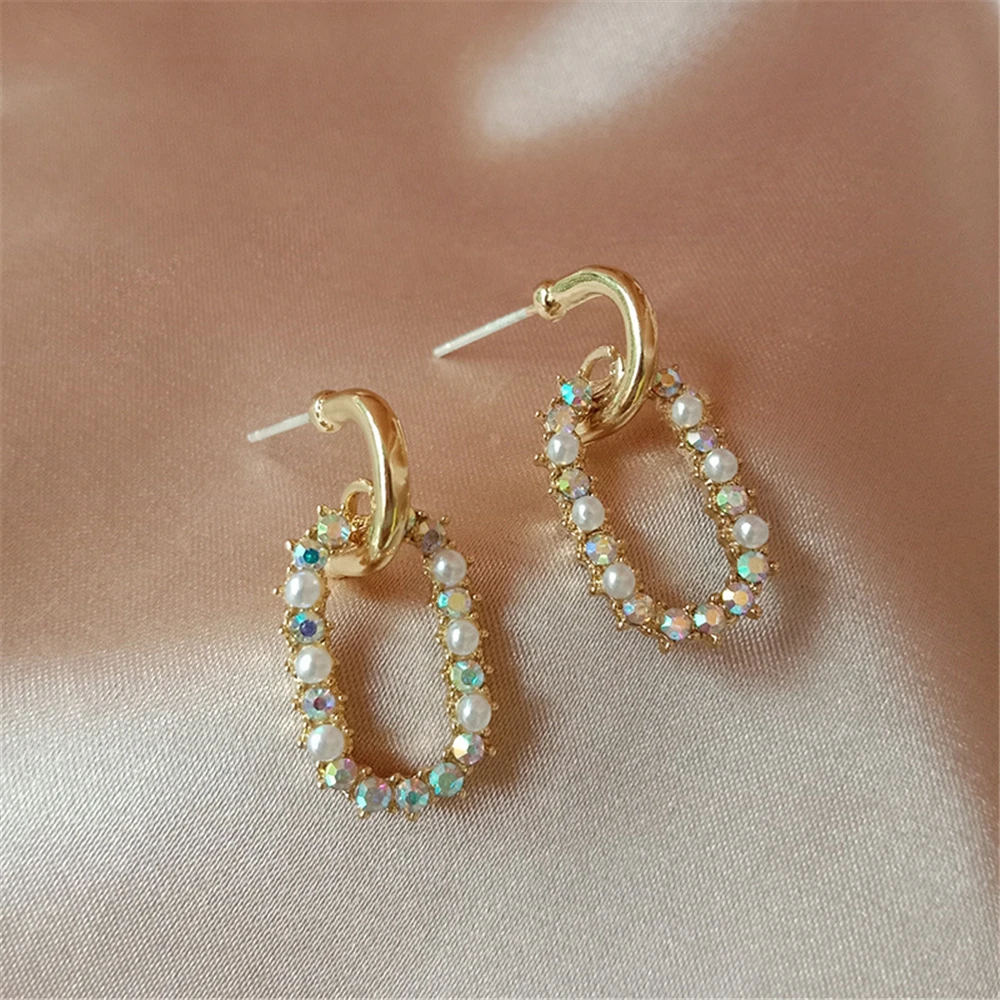 NEW Fashion Pearl Earring AB Contracted Women Geometric Stud Earrings Jewelry Accessories
NEW Fashion Pearl Earring AB Contracted Women Geometric Stud Earrings Jewelry Accessories