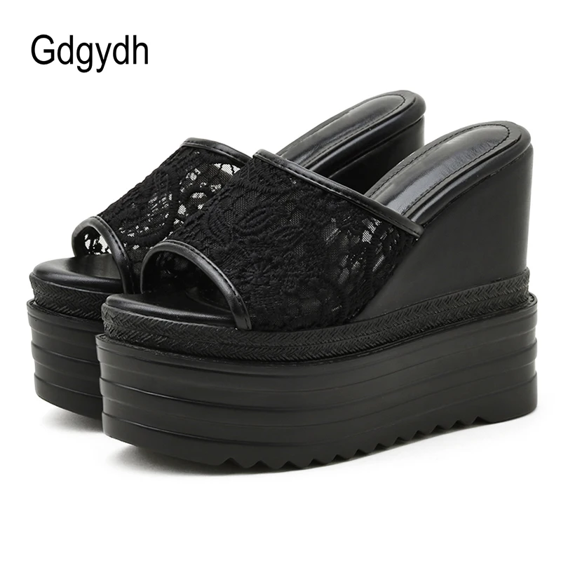GDGYDH 2021 Summer Lace Wedges Women Sandals 13 CM High Heels Platform Female Open Toe Casual Slippers Summer Ladies Shoes Black
GDGYDH 2021 Summer Lace Wedges Women Sandals 13 CM High Heels Platform Female Open Toe Casual Slippers Summer Ladies Shoes Black