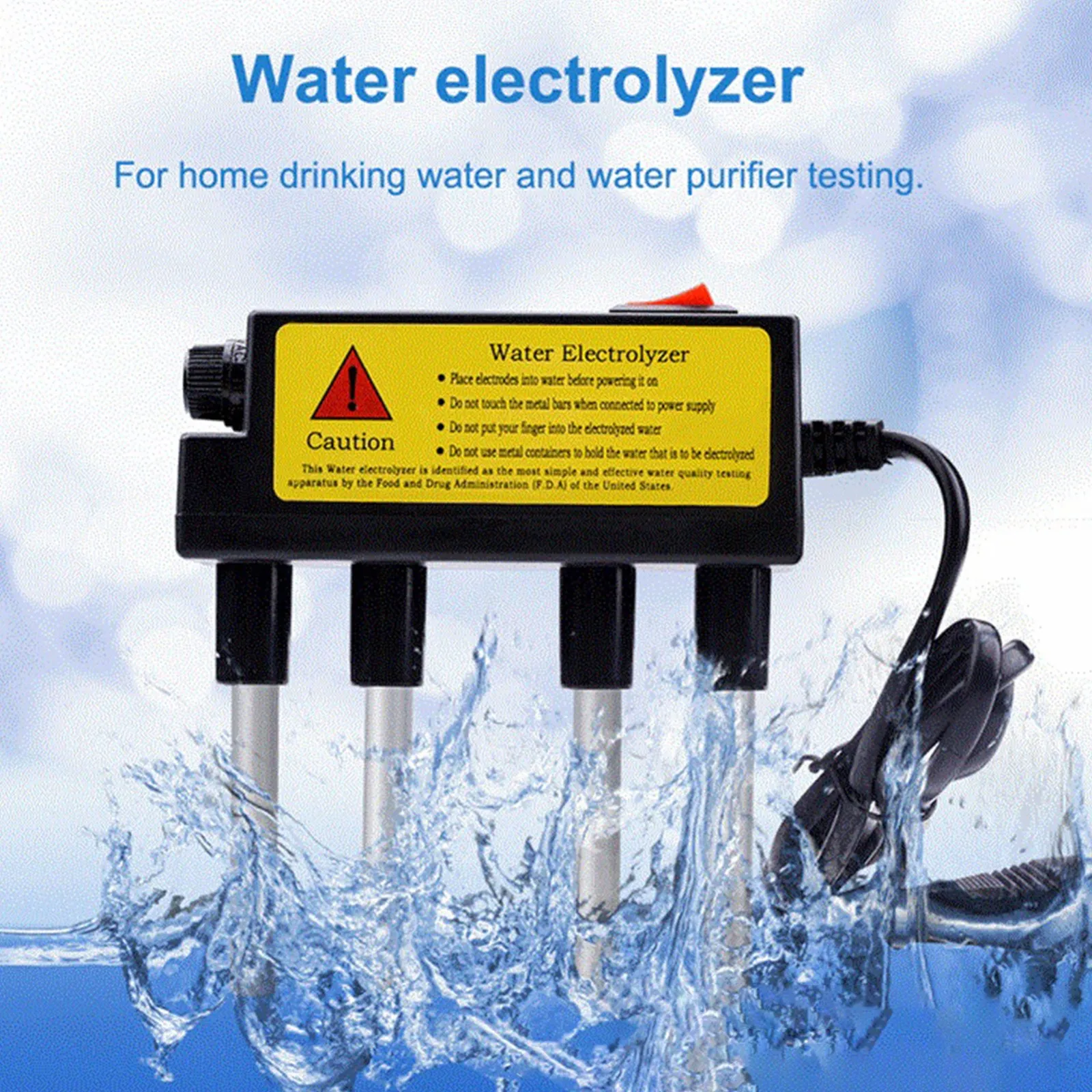 Household Electrolyzer Quick Water Quality Testing Electrolysis Water Purity Level Meter PH Iron Bars Tester PH Testing Tool
Household Electrolyzer Quick Water Quality Testing Electrolysis Water Purity Level Meter PH Iron Bars Tester PH Testing Tool