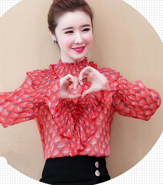 2020 Women in spring and autumn Summer with New style fashion Long sleeve Stand collar Chiffon shirt
2020 Women in spring and autumn Summer with New style fashion Long sleeve Stand collar Chiffon shirt