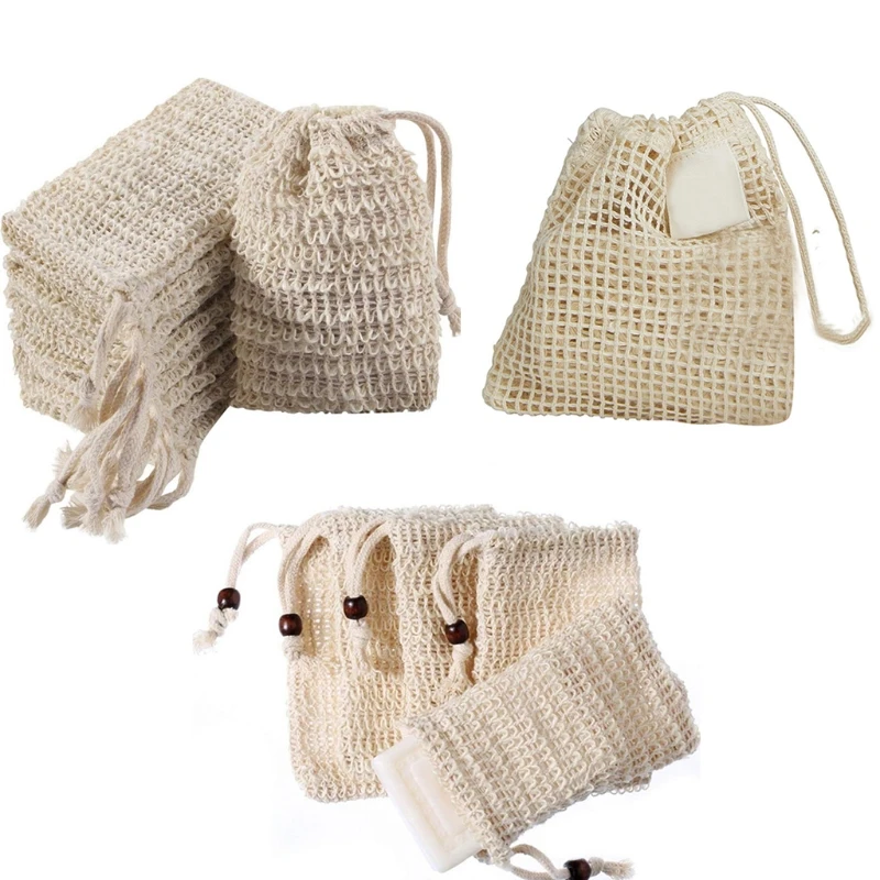 10Pcs Soap Exfoliating Bag Pouch Soap Saver Natural Ramie Mesh Soap Saver Bags with Drawstring for Bath Shower Use
10Pcs Soap Exfoliating Bag Pouch Soap Saver Natural Ramie Mesh Soap Saver Bags with Drawstring for Bath Shower Use