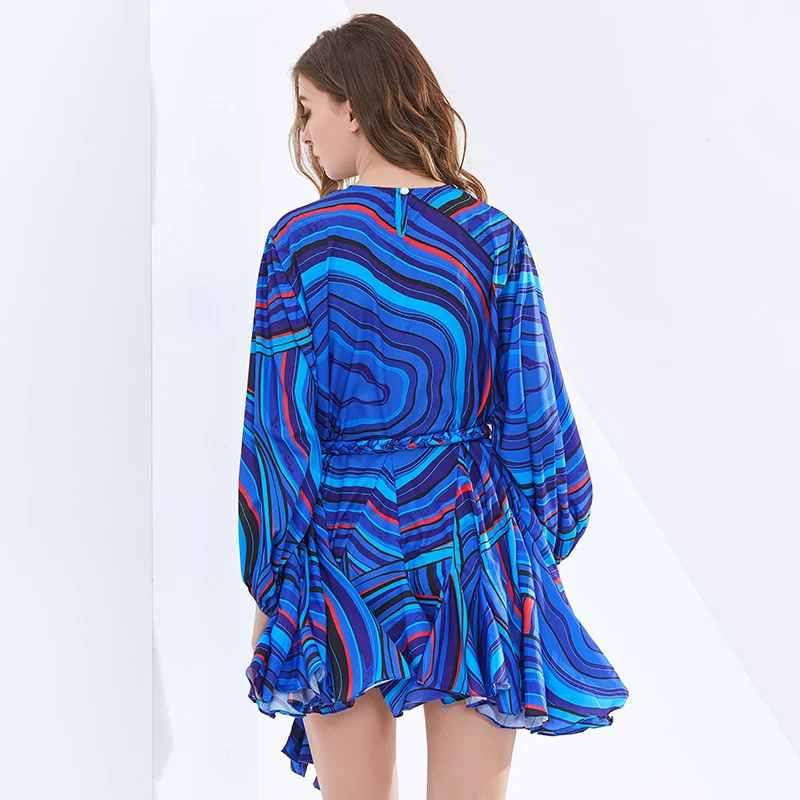 TWOTWINSTYLE Colorful Hit Color Dress For Women Lantern Sleeves High Waist Belt Loose Oversized Dresses Female Spring 2021 New
TWOTWINSTYLE Colorful Hit Color Dress For Women Lantern Sleeves High Waist Belt Loose Oversized Dresses Female Spring 2021 New