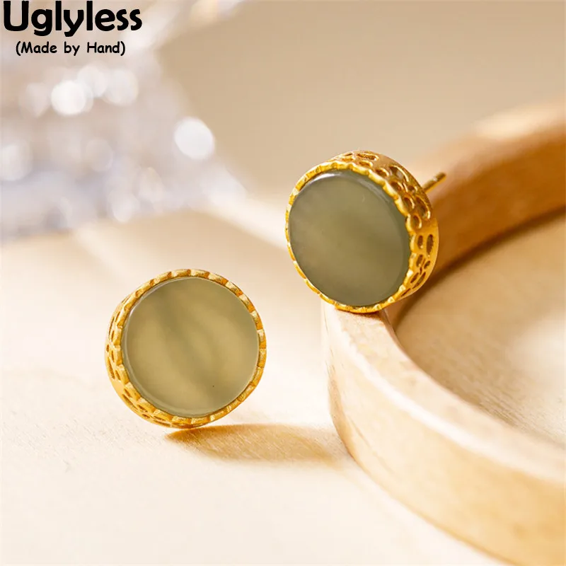 Uglyless Like a Button 12MM Daily Dress Studs Earrings for Women Natural Jade Gemstones Earrings 925 Silver Party Dress Brincos
Uglyless Like a Button 12MM Daily Dress Studs Earrings for Women Natural Jade Gemstones Earrings 925 Silver Party Dress Brincos