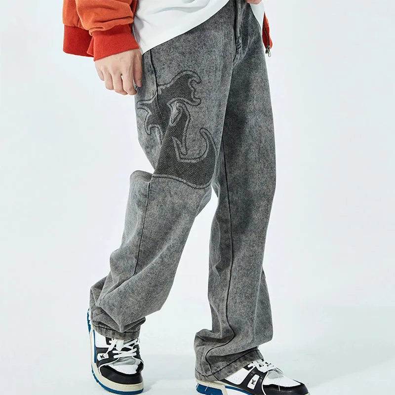 High Street Harajuku Jeans Men Blue Vintage Totem Baggy Denim Pants Fashion Skeleton Distressed Trousers Streetwear Unisex Fall
High Street Harajuku Jeans Men Blue Vintage Totem Baggy Denim Pants Fashion Skeleton Distressed Trousers Streetwear Unisex Fall