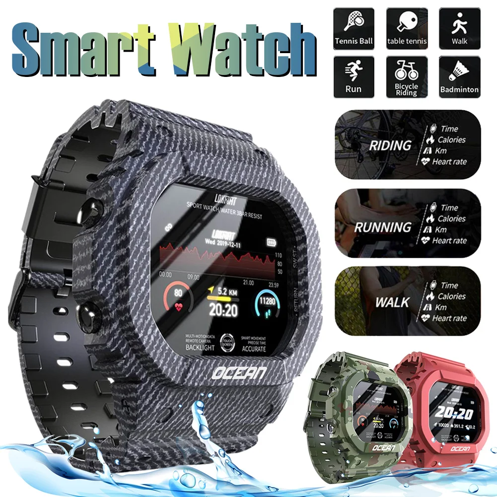 Smart Watch Bluetooth 4.0 Health Tracker 1.14" Touch Screen Message Reminder Sleep Monitor for Android iOS
Smart Watch Bluetooth 4.0 Health Tracker 1.14" Touch Screen Message Reminder Sleep Monitor for Android iOS