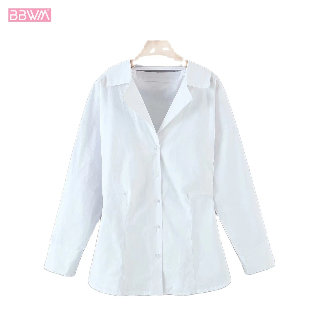 Cotton Poplin Waist Lapel Long Sleeves Women's Shirt White Single-breasted Waist Temperament Chic Female Tops
Cotton Poplin Waist Lapel Long Sleeves Women's Shirt White Single-breasted Waist Temperament Chic Female Tops