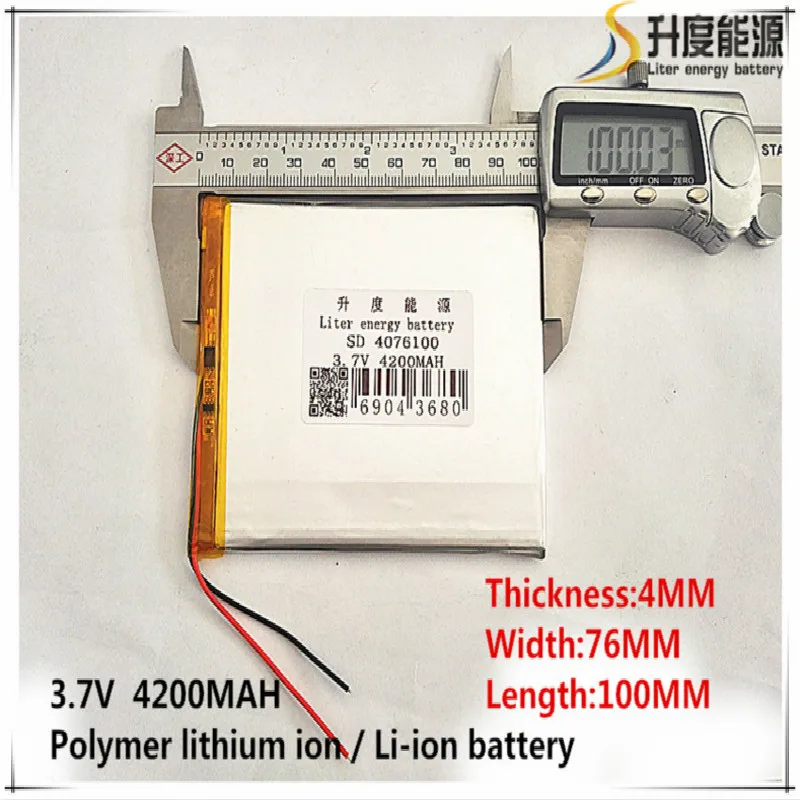 Free shipping 3.7 V 4200 mah tablet battery brand tablet gm lithium polymer battery 4076100
Free shipping 3.7 V 4200 mah tablet battery brand tablet gm lithium polymer battery 4076100