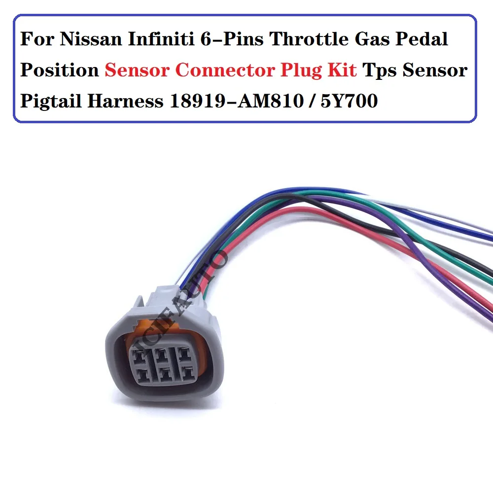 1 * Разъем датчика положения педали газа для Nissan Infiniti 6-Pins OE #18919-AM810/18919-5Y700
1 * Разъем датчика положения педали газа для Nissan Infiniti 6-Pins OE #18919-AM810/18919-5Y700