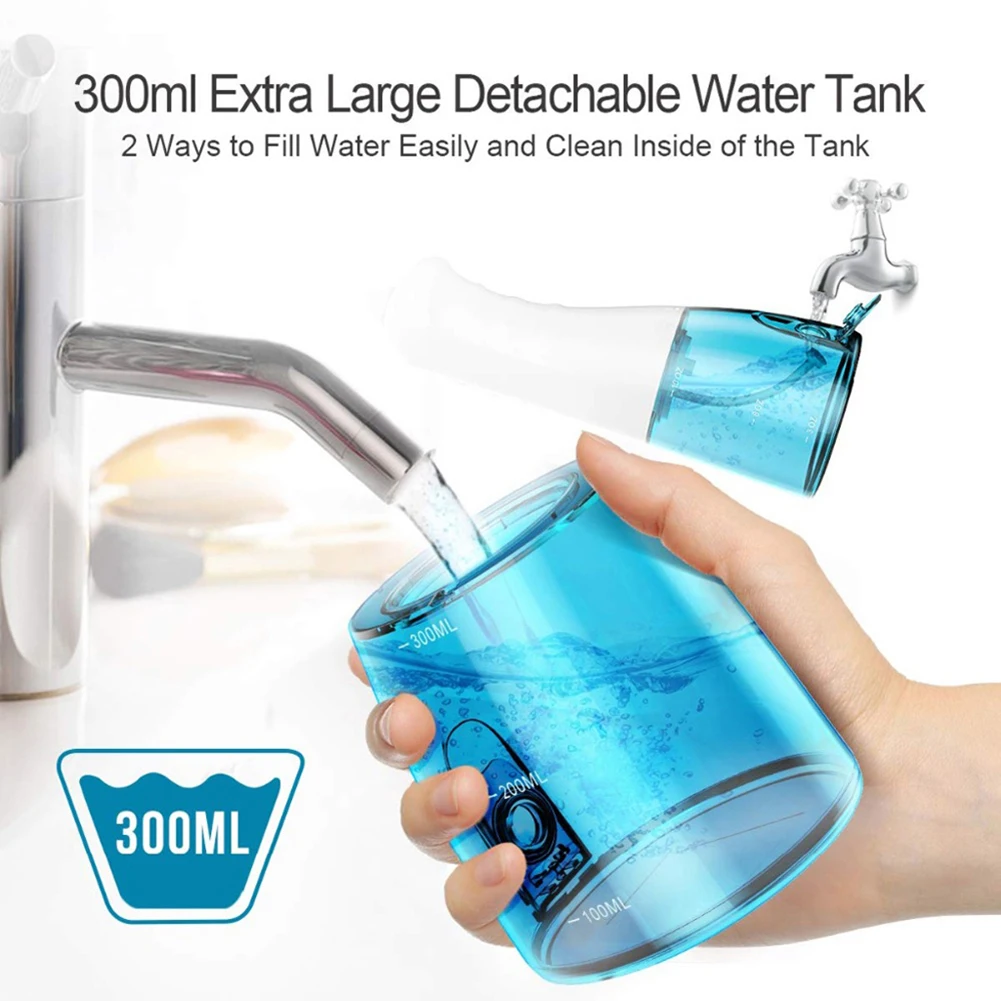 300ml High capacity Portable Electric Oral Irrigator Teeth Cleaning Device Dental Floss USB Rechargeable Electric Tooth Ounch
300ml High capacity Portable Electric Oral Irrigator Teeth Cleaning Device Dental Floss USB Rechargeable Electric Tooth Ounch
